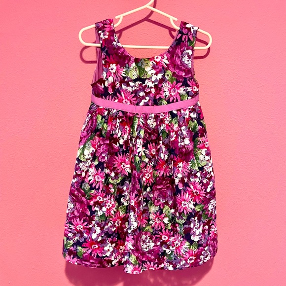 GYMBOREE 3T PURPLISH FLOWERY DRESS